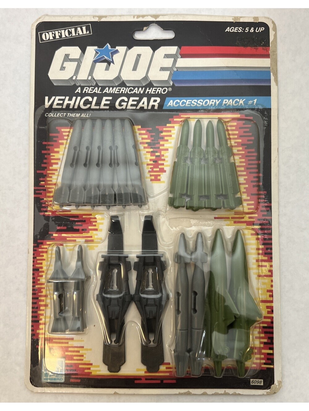 Gi Joe Vehicle Gear Accessory Pack #1 1986 MOC Sealed Vintage Hasbro 3.75 80s
